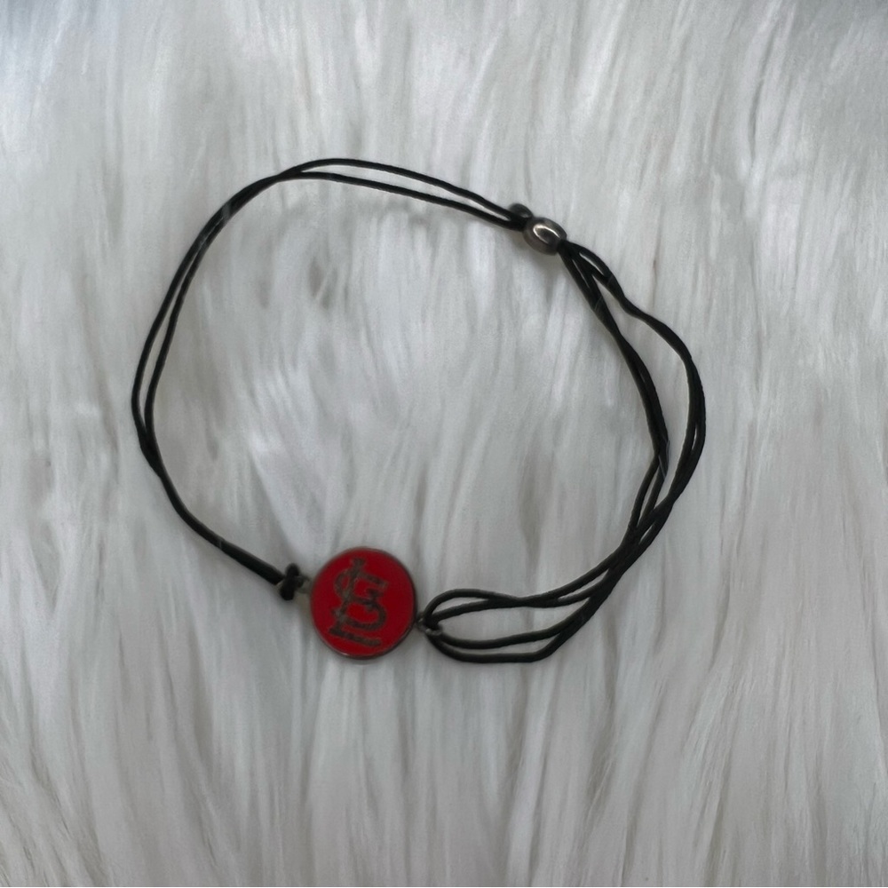 Alex and Ani St. Louis Cardinals Red and Silver Kindred Pull Cord Bracelet